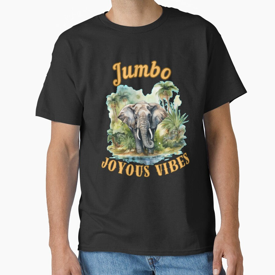 Jumbo Joyous Vibes. watercolor elephant by ElephantVibes
