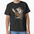 Brutal Shark with Chainsaw – Hand Drawn Colored Pencil Sticker Illustration by Felixuss