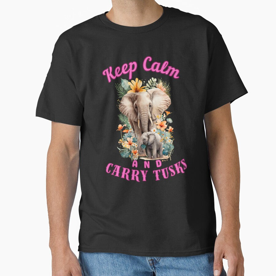 Keep Calm And Carry Tusks. elephant head by ElephantVibes
