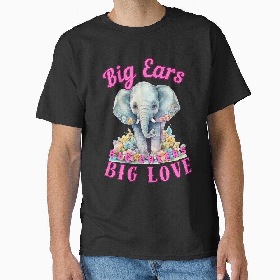 Big Ears, Big Cheers, Big Love. elephant saying by ElephantVibes