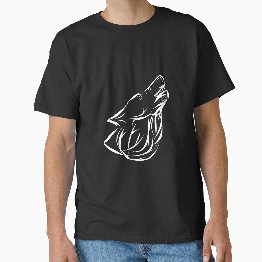 Tribal Howling Wolf White by faishalwira