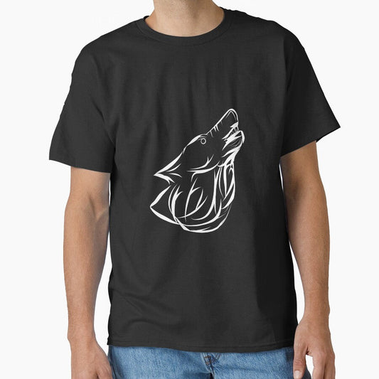 Tribal Howling Wolf White by faishalwira