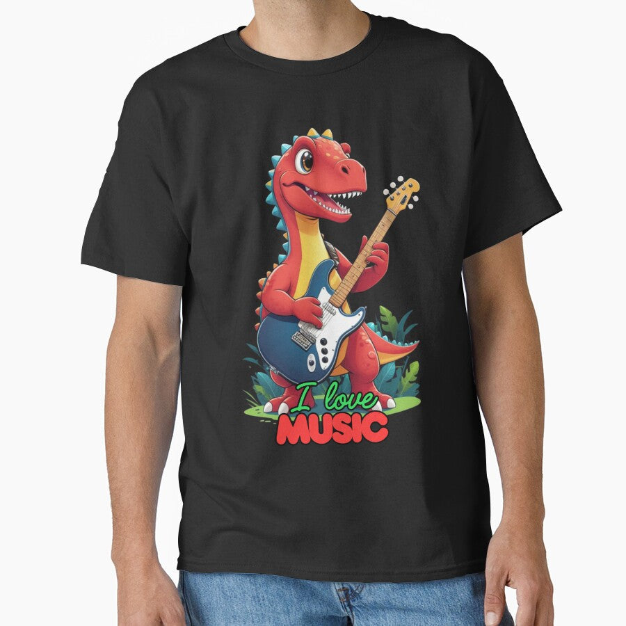 Dinosaur I love music by KIDS-PRINTS