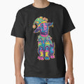 Vibrant Psychedelic Jester Goat - Colorful Trippy Rainbow Animal Art by DailySparks