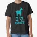 Blue I Love Goats for Goat Lovers by Mochi-Merch
