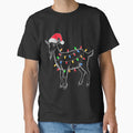 Goat Christmas Lights Santa Holiday Sketch by clarabersetart