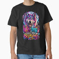 Be Wild Be Free Wolf Shirt – Colorful Spirit Wolf Motivation Graphic Tee by vampbabe54