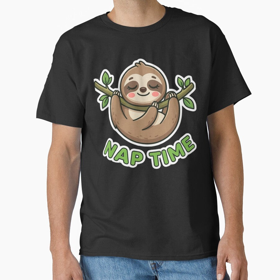 Nap Time Cute Sloth Cartoon Funny Animal by SarcasmThreads