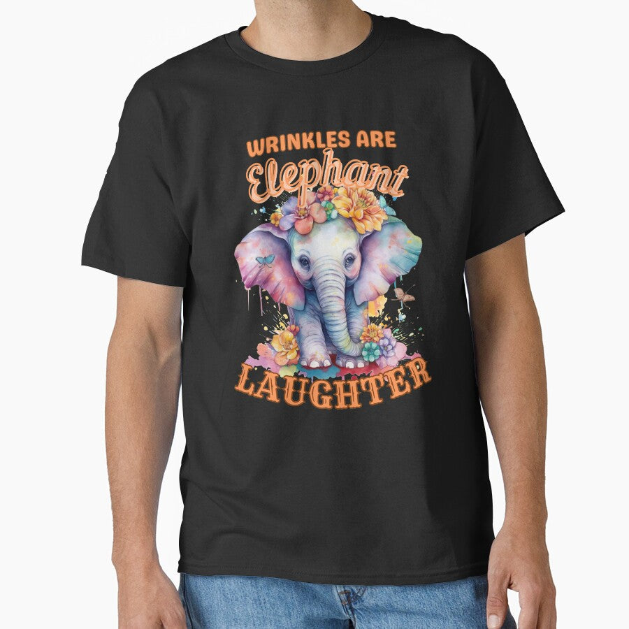 Wrinkles Are Elephant Laughter Lines. elephant portrait by ElephantVibes