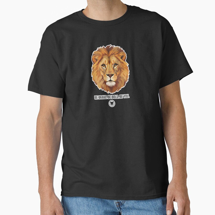 Roar With Confidence – Cute Lion Quote T-shirt by LittleLoopArt