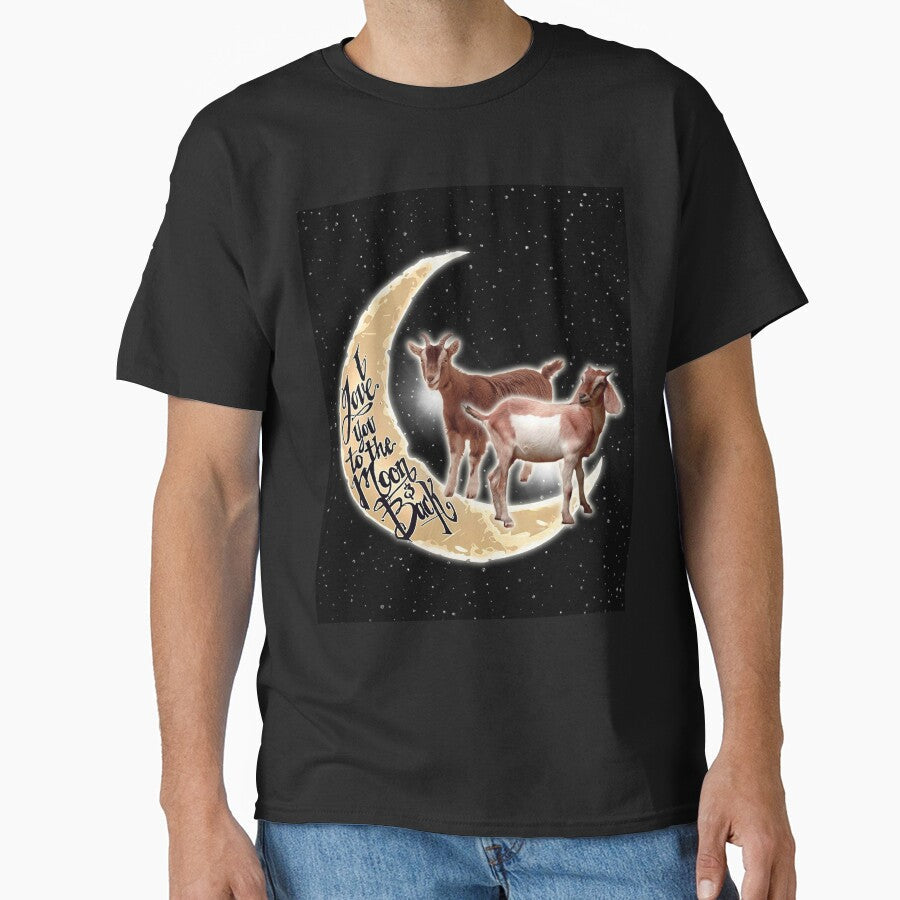 Goat Love You To The Moon Black by VannaShanha