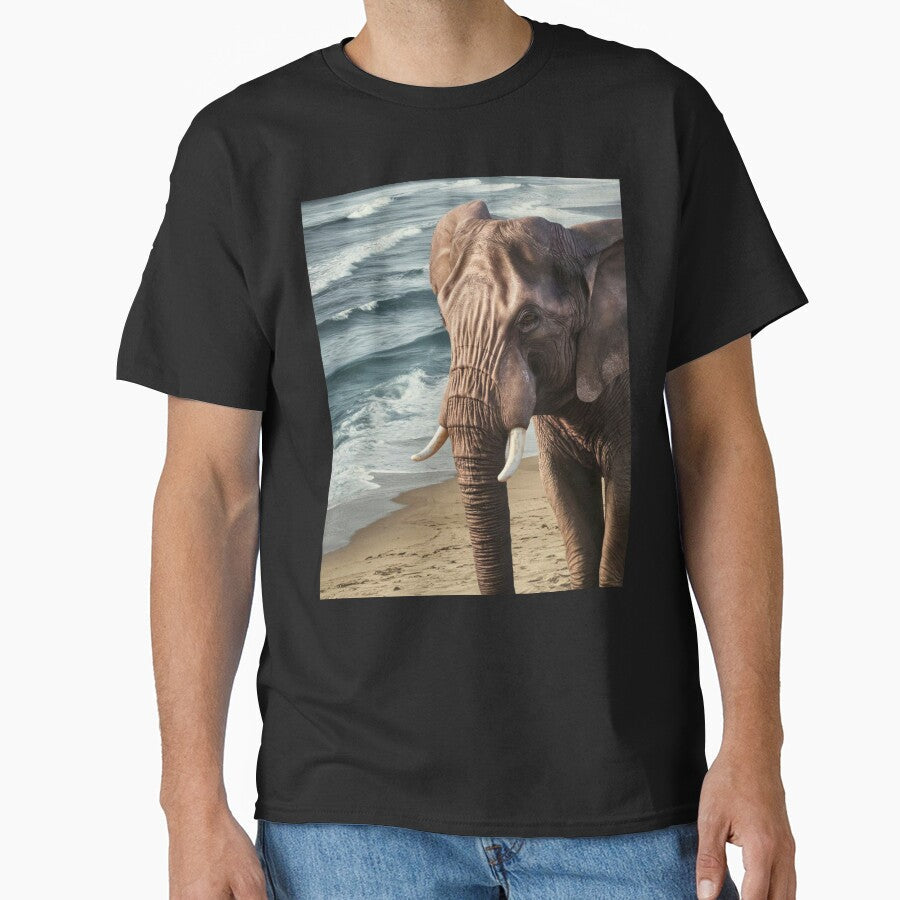 Elephant Portrait. beach view by ElephantVibes