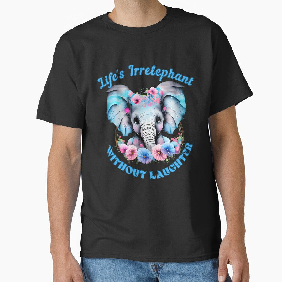 Life's Irrelephant Without Laughter. elephant portrait by ElephantVibes