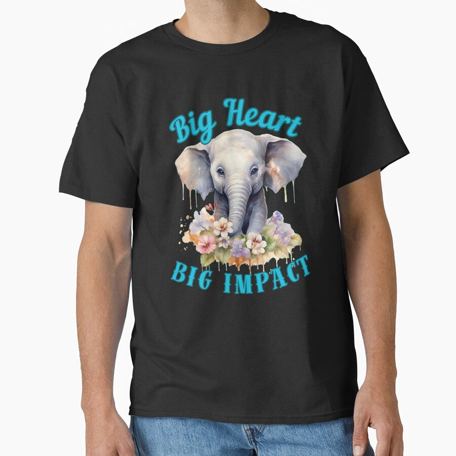 Big Heart, Big Impact. funny elephant by ElephantVibes