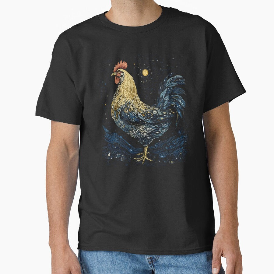 Starry Night Inspired Chicken Gifts Funny Chicken by KsuAnn