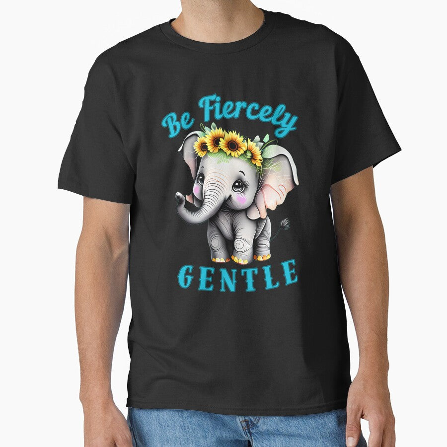 Be Fiercely Gentle. funny elephant by ElephantVibes