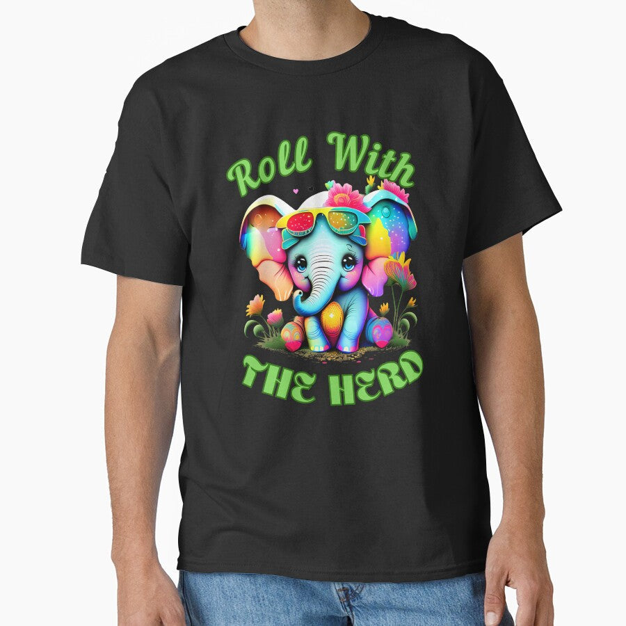 Roll With The Herd Flower elephant by ElephantVibes