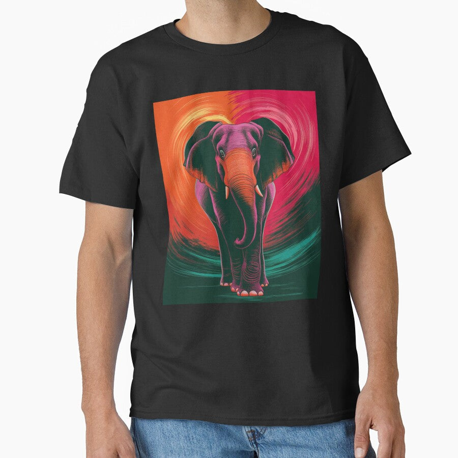 Elephant Portrait. abstract elephant, whimsical elephant, colorful elephant by ElephantVibes