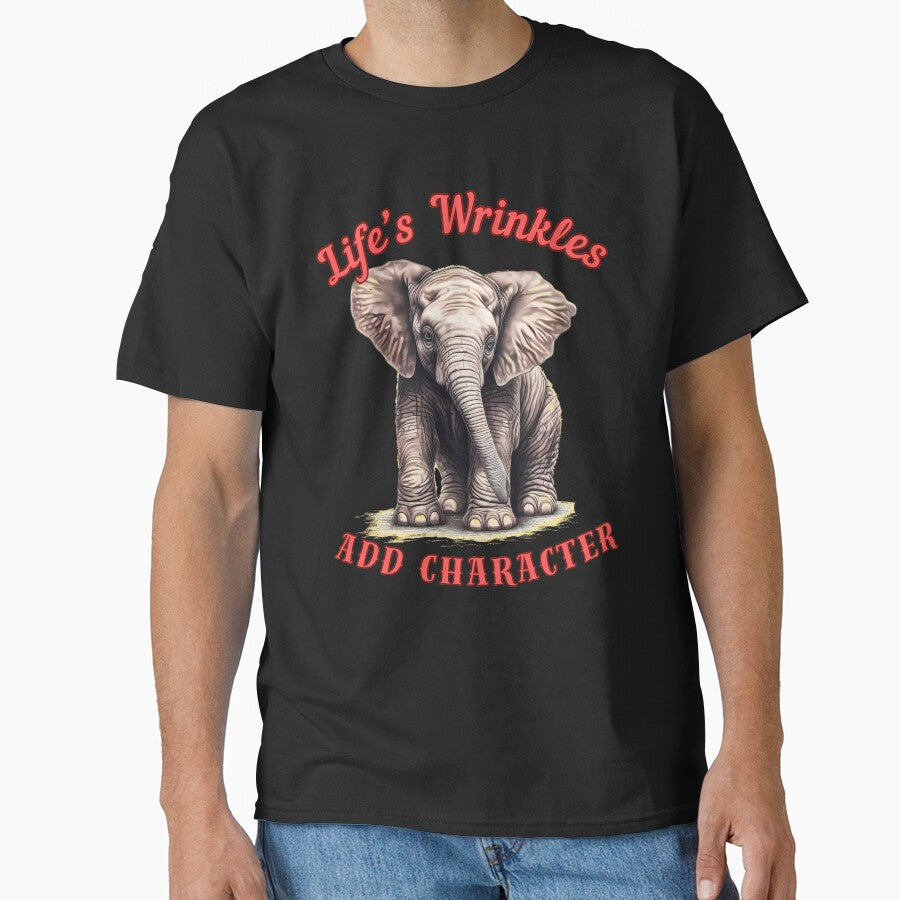 Life’s Wrinkles Add Character. happy elephant by ElephantVibes