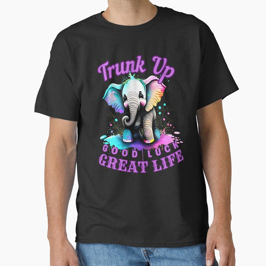 Trunk Up, Good Luck, Great Life. elephant quote by ElephantVibes