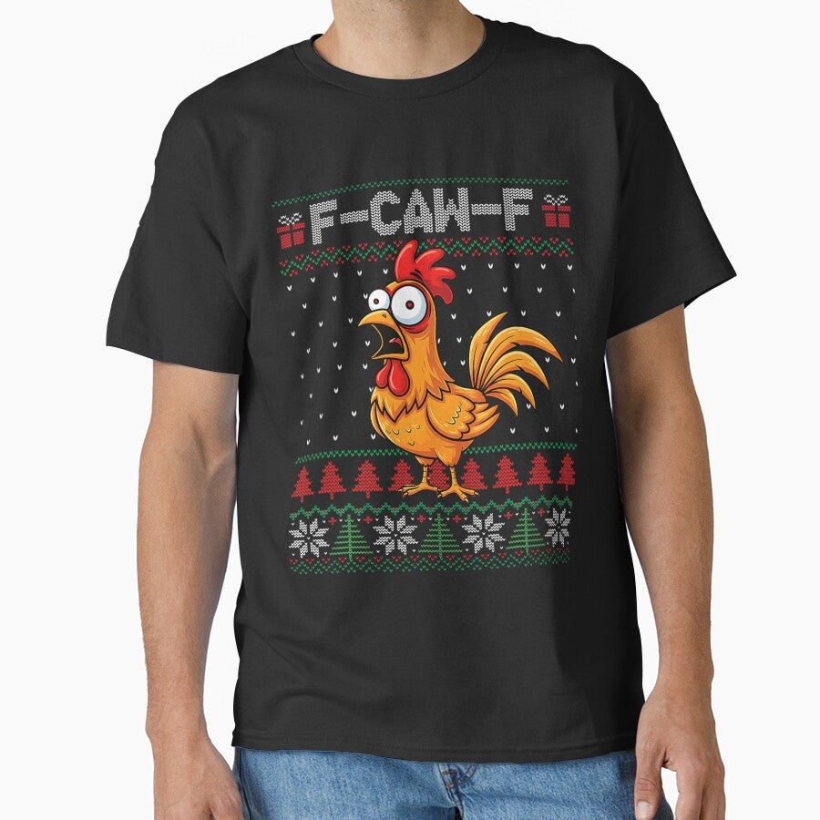 Funny F Caw F Chicken Winter Sweater by DarylPope