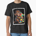 Cute Baby Monkey with Patchwork Teddy Bear by graphixpolash