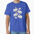 Cute Bunny Rabbit Family Pattern (on blue) by Davey's Designs