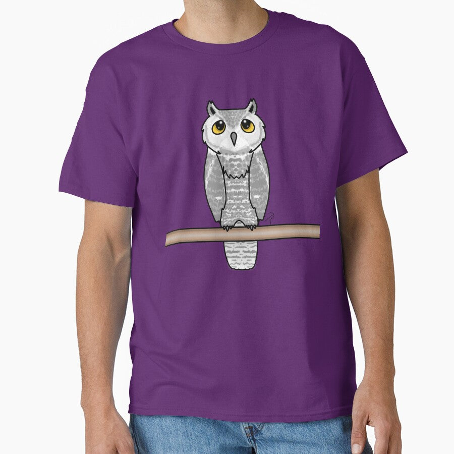 Cute White Owl Perched by lilpoltergeist