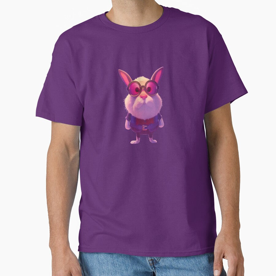 Pink superhero rabbit by Ishnu