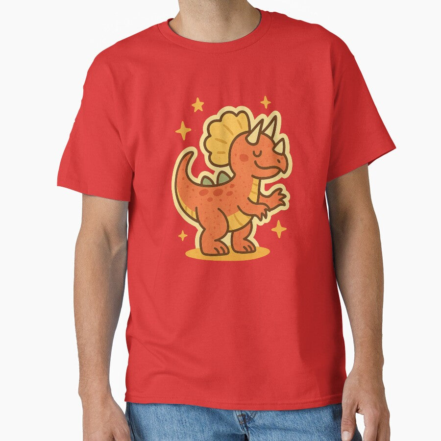 Triceratops Guardian – Retro Dinosaur Sticker for Kids, Parents & Vintage Collectors by Meta Mirage