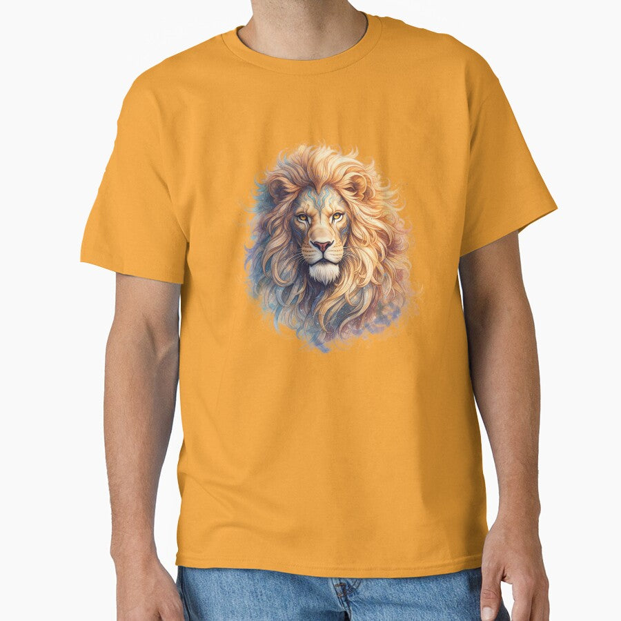 Majestic Lion Watercolor Spirit Portrait by BloomVera