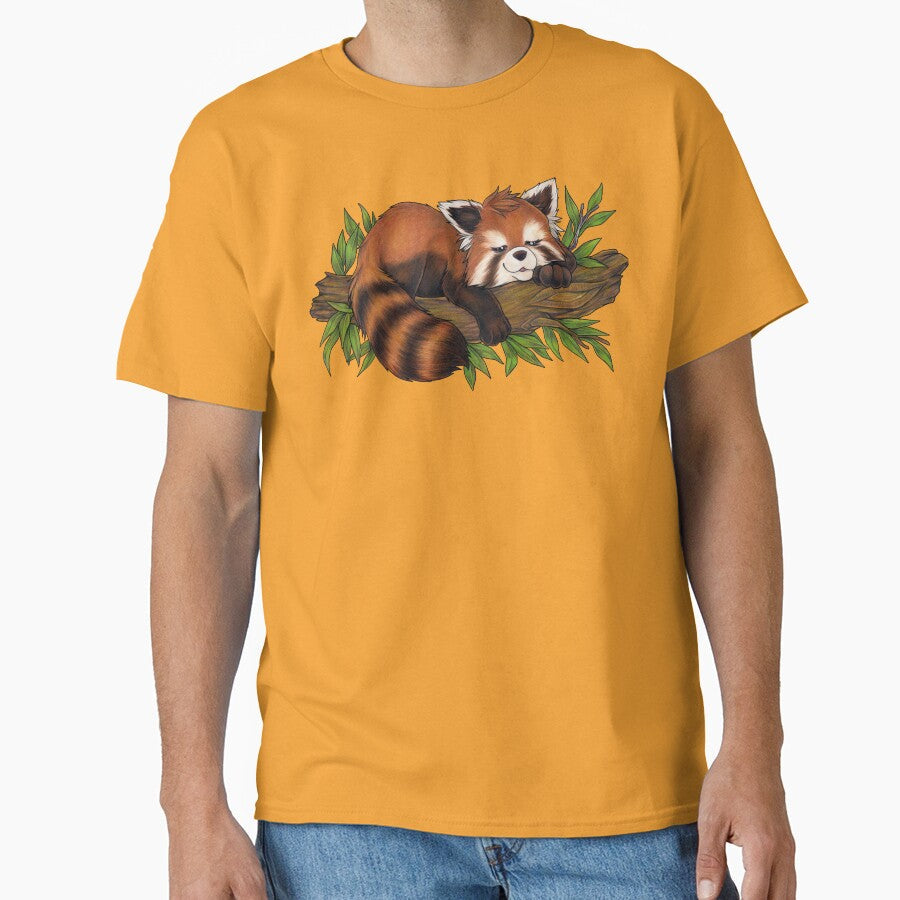 Cute Sleeping Red Panda Gift Sleep by ZadzeneaArt