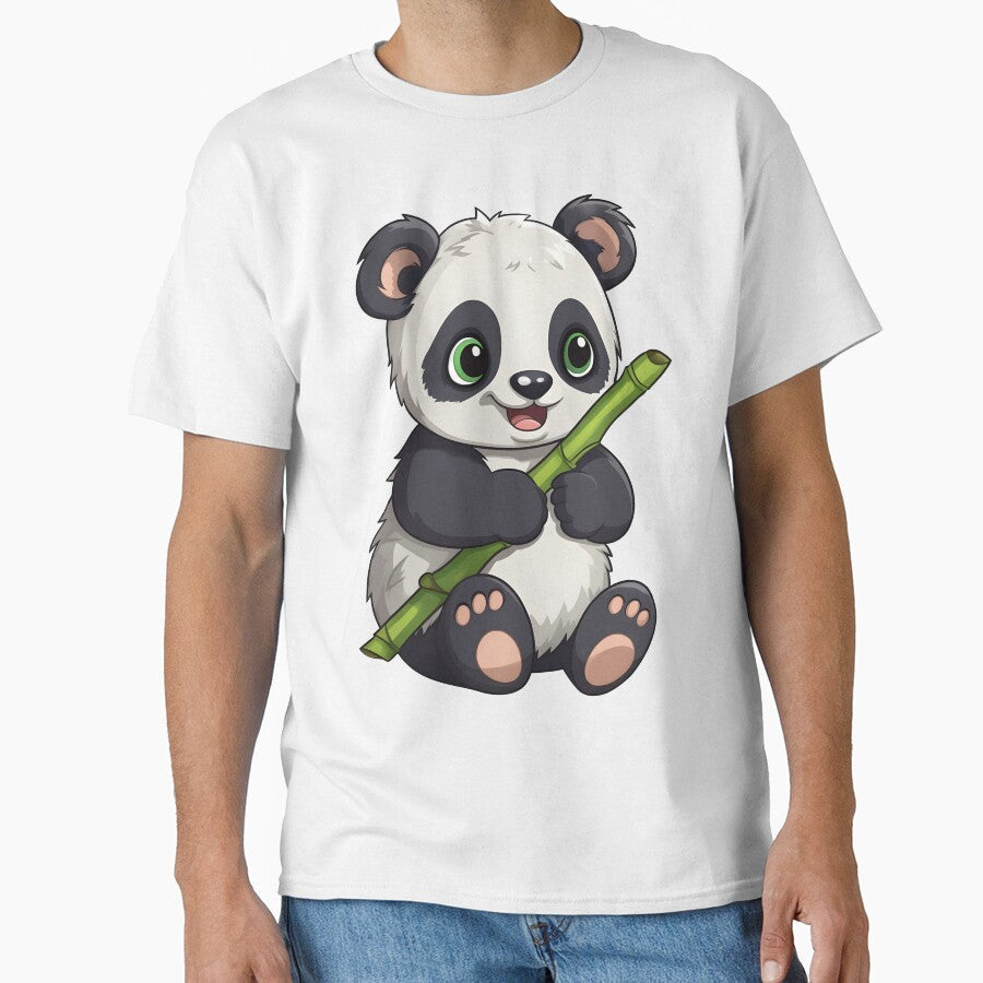 Cute panda - Baby panda - Bamboo stick - Sweet panda - Playfful panda - Happy bear cub sticker by StickerForDays