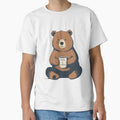 Bear & Coffee – Cute Coffee Lover Illustration by MarWachaN