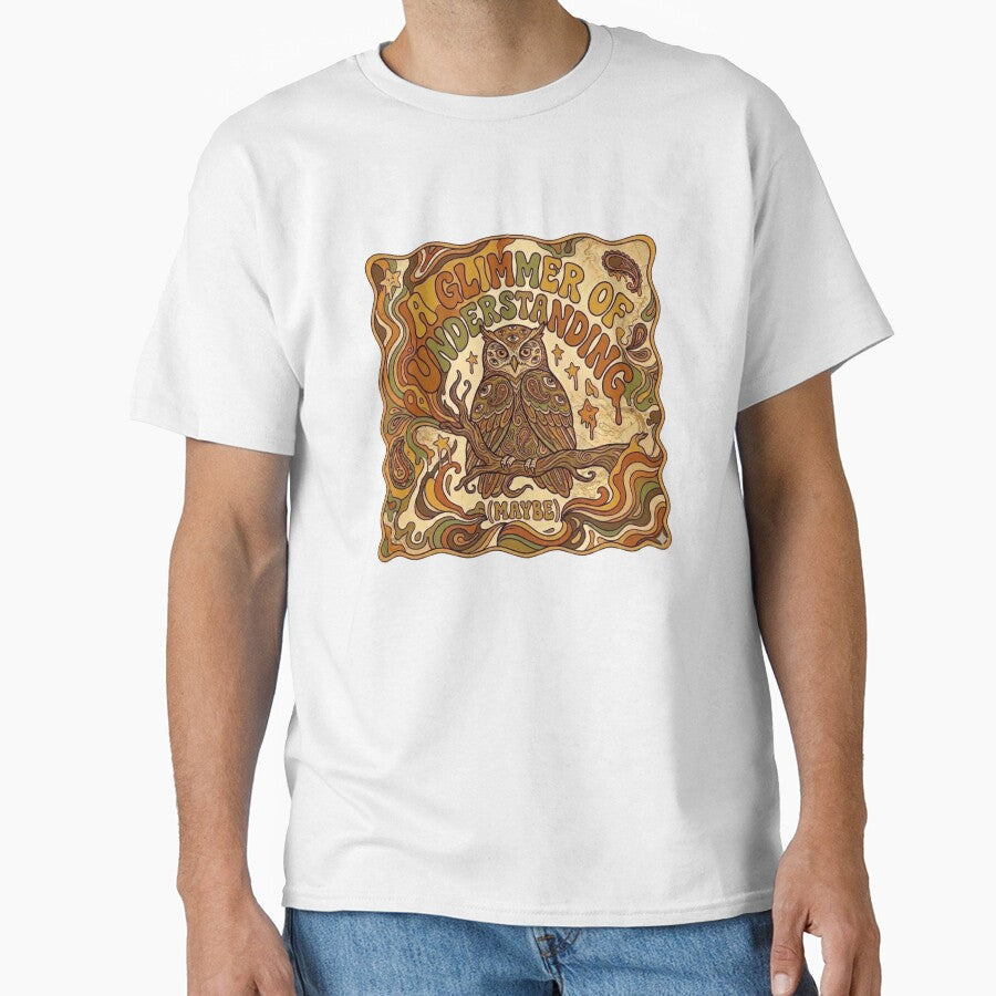 Vintage 70s Psychedelic Owl - A Glimmer Of Understanding Maybe - Retro Trippy Art by Neon & Neurosis