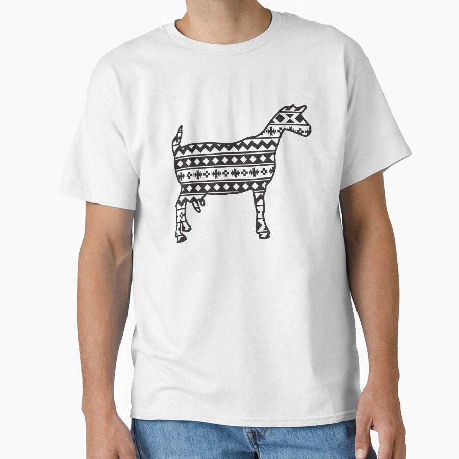 Dairy Goat with Southwest Aztec Pattern by Sam Morrison