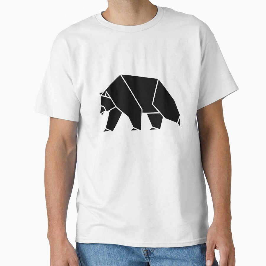 Black Geometric Bear by mgddesign