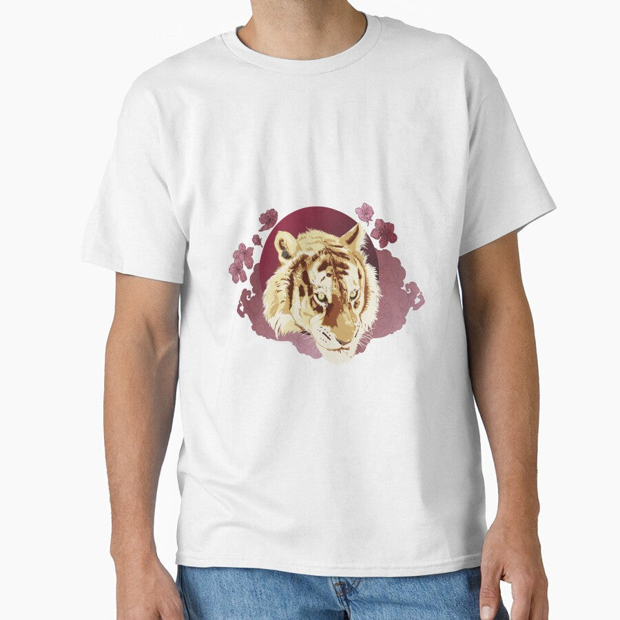 Majestic tiger design around flowers. by RockSteadyReady