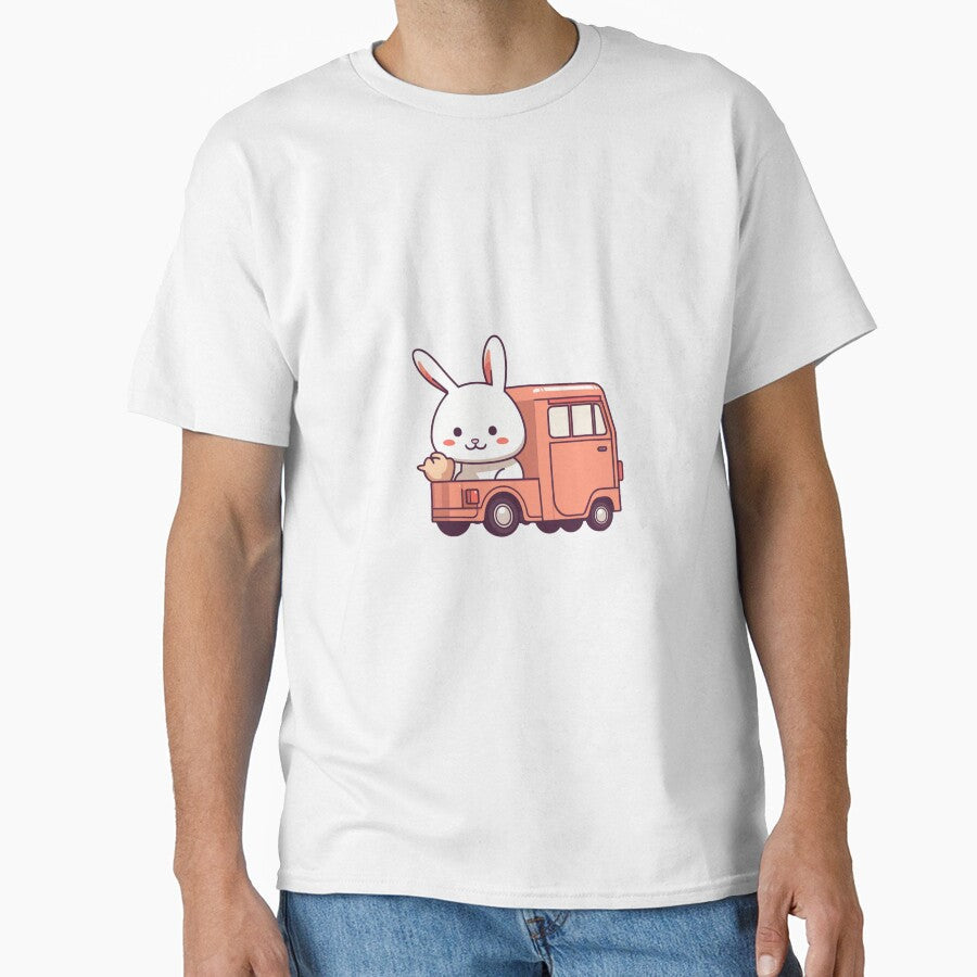 Cute little spoiled rabbit is traveling by truck by omerfdln34
