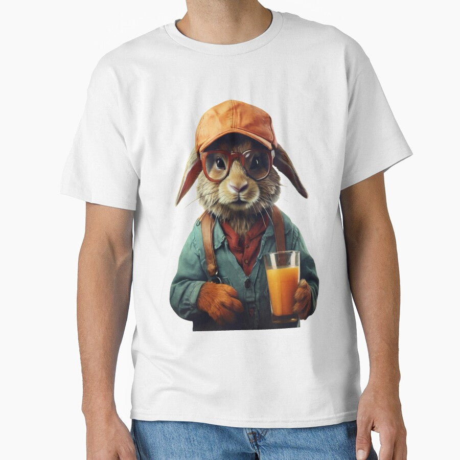 Rabbit drinking juice by Art-Design-EM
