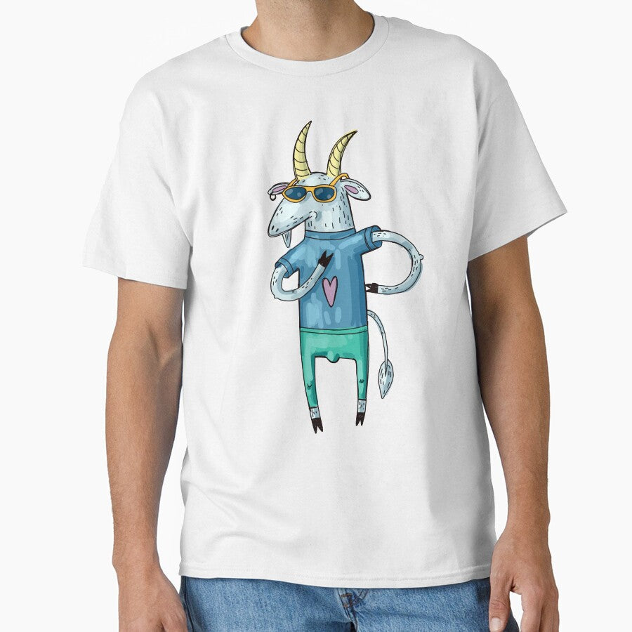 Cool Blue Cartoon Goat with Sunglassess by FrozenRoscoe
