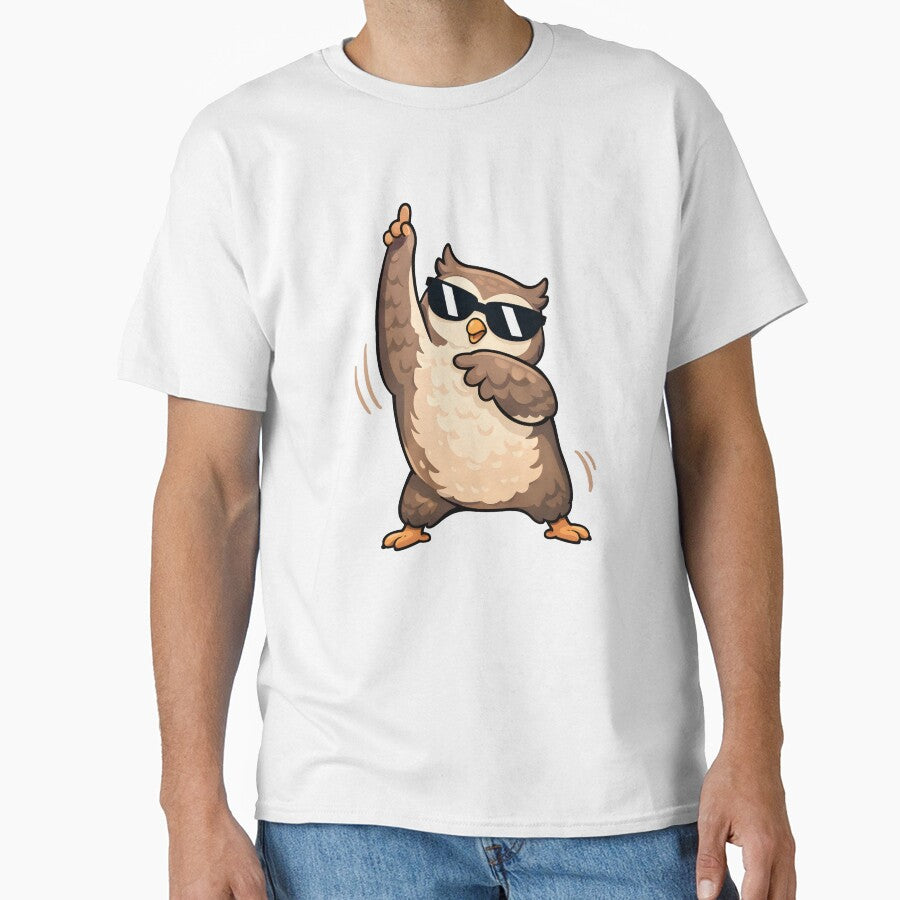 Cool Dancing Owl with Sunglasses – Funny Cartoon Bird by Senkov