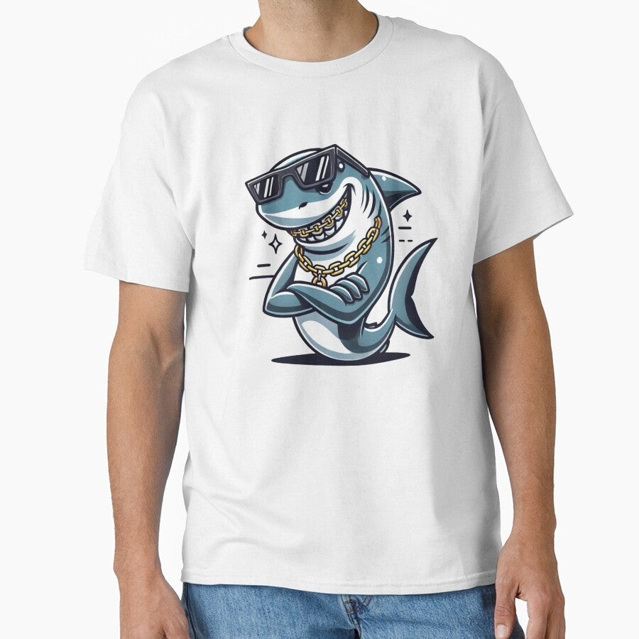 "Cool Shark Sticker with Stylish Attitude" by ForFamily1120