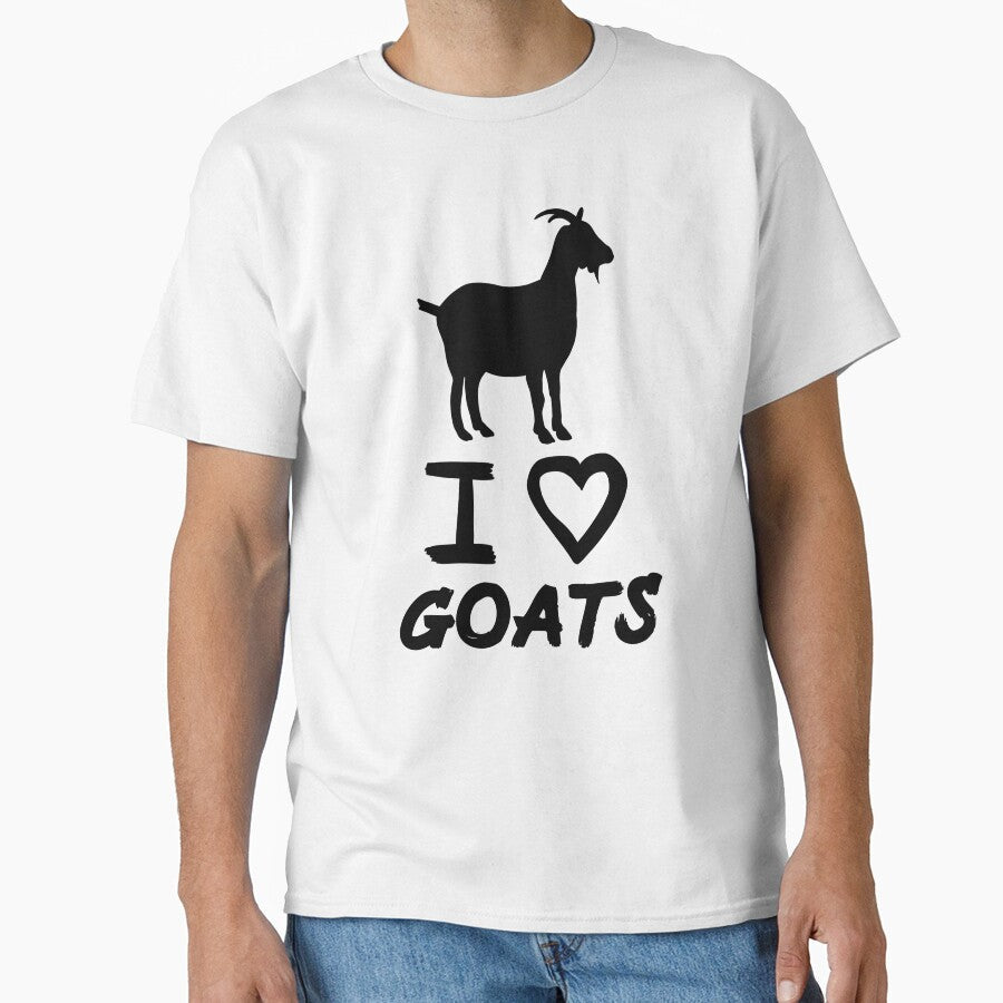 Black I Love Goats for Goat Lovers by Mochi-Merch