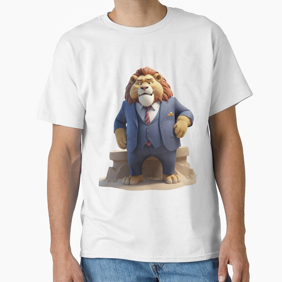 3d Lion Wearing a Suit to the Beach by CuteopiaGallery