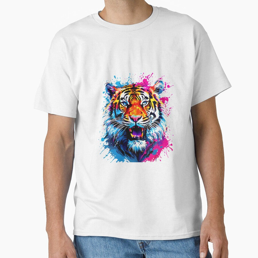 Vibrant Tiger Pop Art Bright Animal Art by kakarikihill