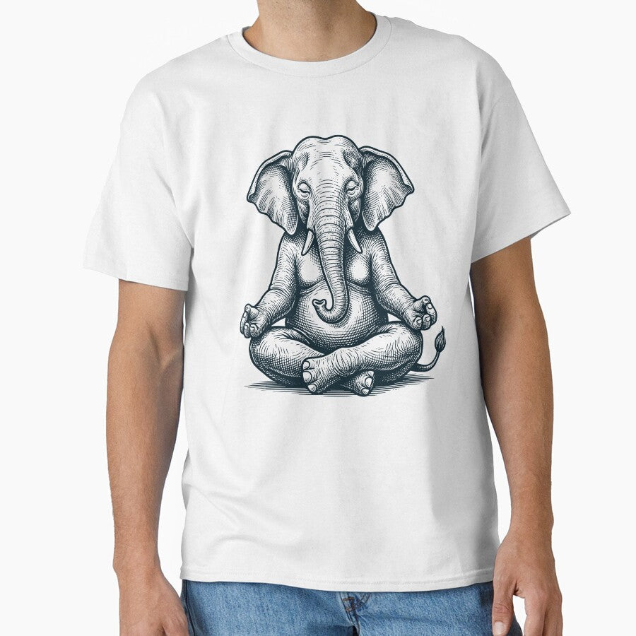 Vintage Elephant Yoga Lotus Meditation Alpaca Lover by DoodleTortle