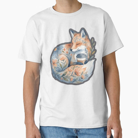 Cozy Sleeping Fox with Coffee Cup by From the river to the sea