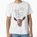 Crazy goat lady, smiling goat by Stephanie  Skeem