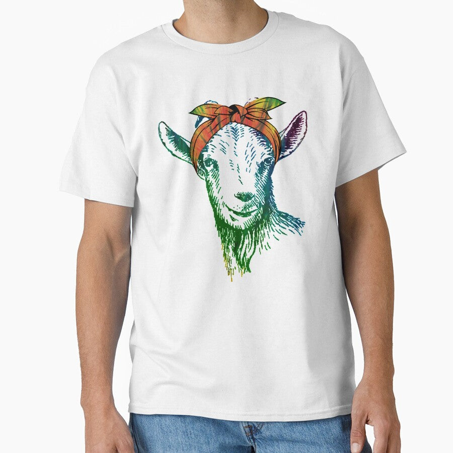 Goat with bandana cute t-shirt - Goat awesome gift for men, women and kids by Titmit